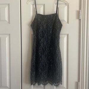 Francesca's Collections Black Lace Mini Dress